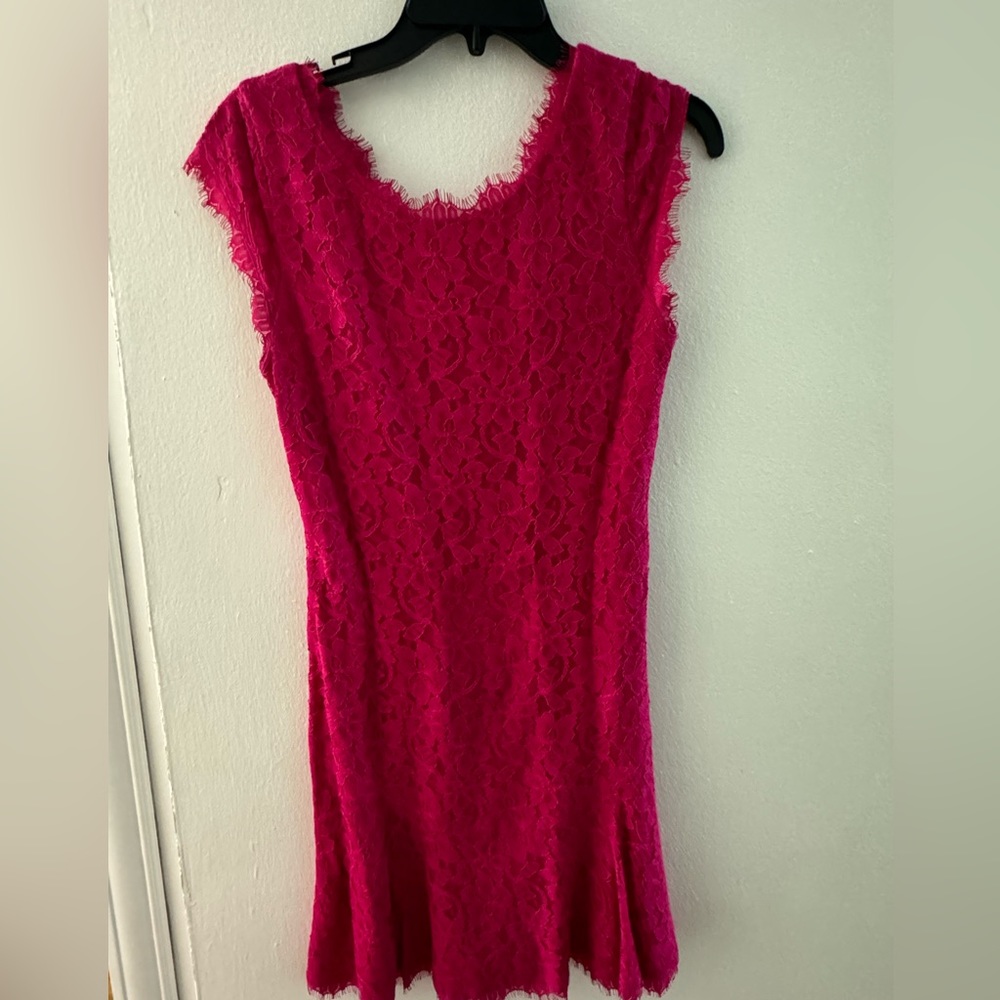Diane Von Furstenberg DVF Womens Brittany Ruffle Hem Dress